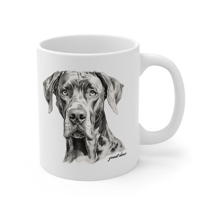 Beautiful Great Dane White Mug Print