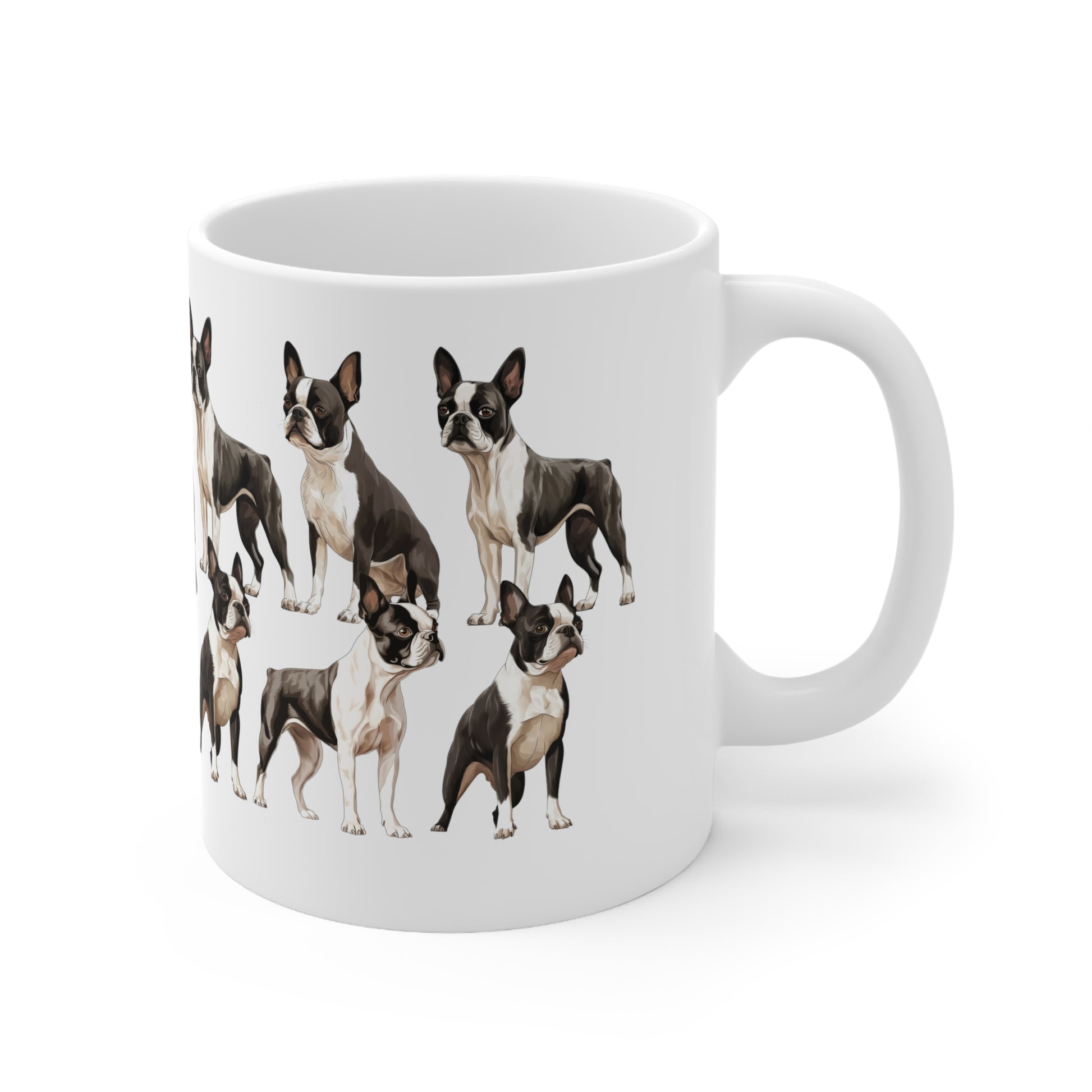 Multiple Boston Terrier on a mug printed image