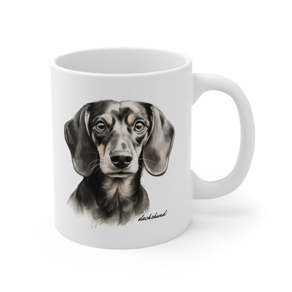 Cute Dachshund Sausage Dog Ceramic Mug Present Print