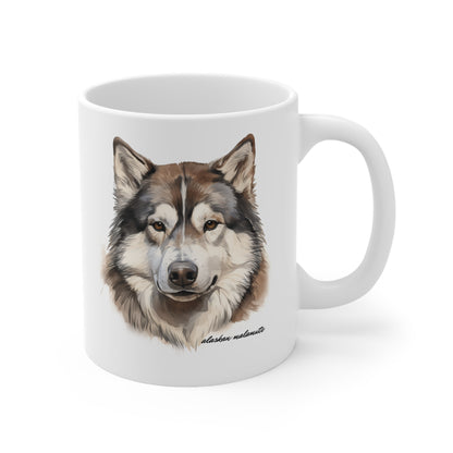 Alaskan Malamute cup with handle