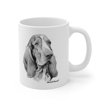 Basset Hound Head Print