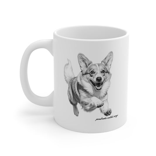 Cute Pembroke Welsh Corgi Printed on a Mug