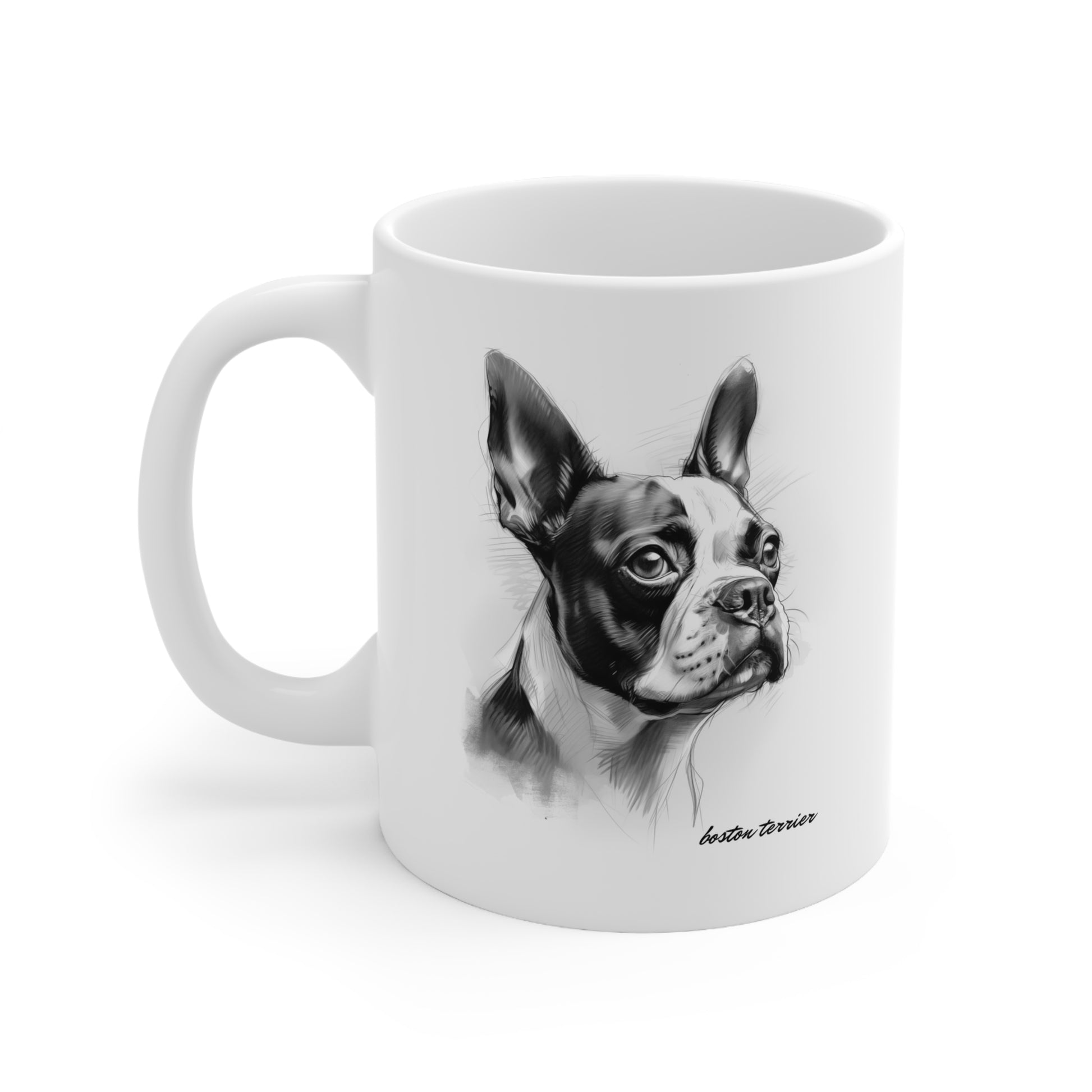 Boston Terrier on a mug printed image