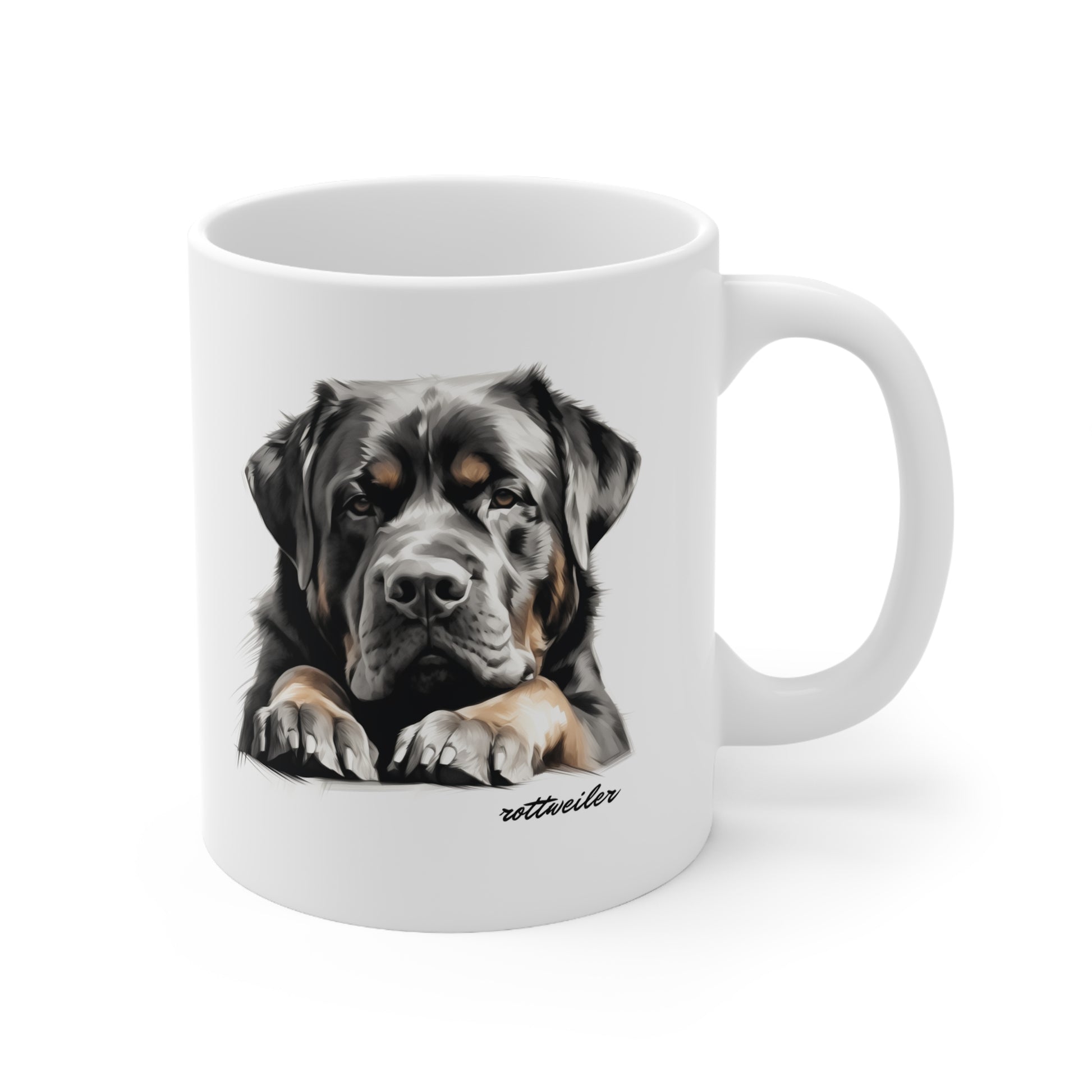 Rottweiler Printed Art on a Mug