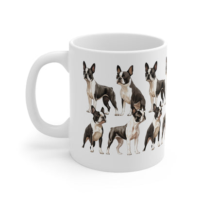 Multiple Boston Terrier on a mug printed image