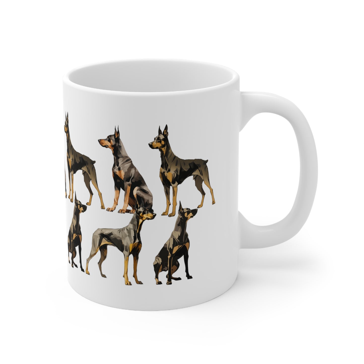 Multiple Doberman Print on a mug