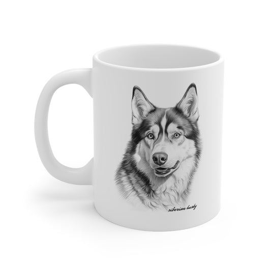 Beautiful Siberian Husky Mug Print