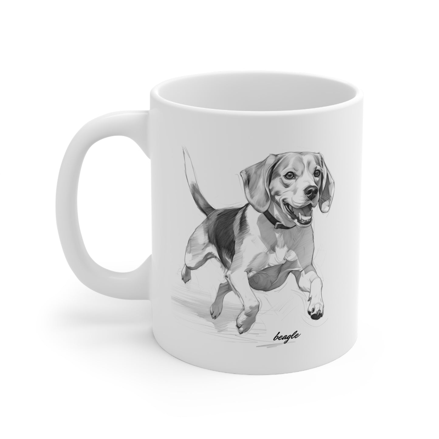 Mug with a Realistic Beagle Print