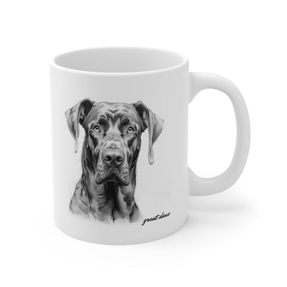 Beautiful Great Dane White Mug Print