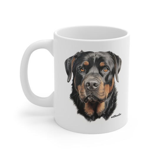 Rottweiler Printed Art on a Mug