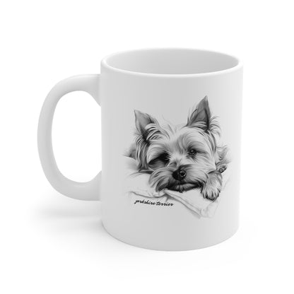 Cute Yorkshire Terrier Design Printed on a Mug