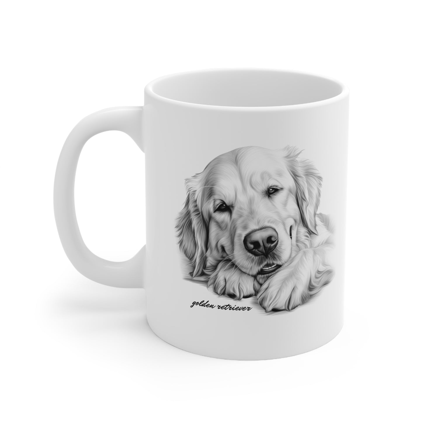 Golden Retriever White Mug