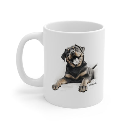 Rottweiler Printed Art on a Mug