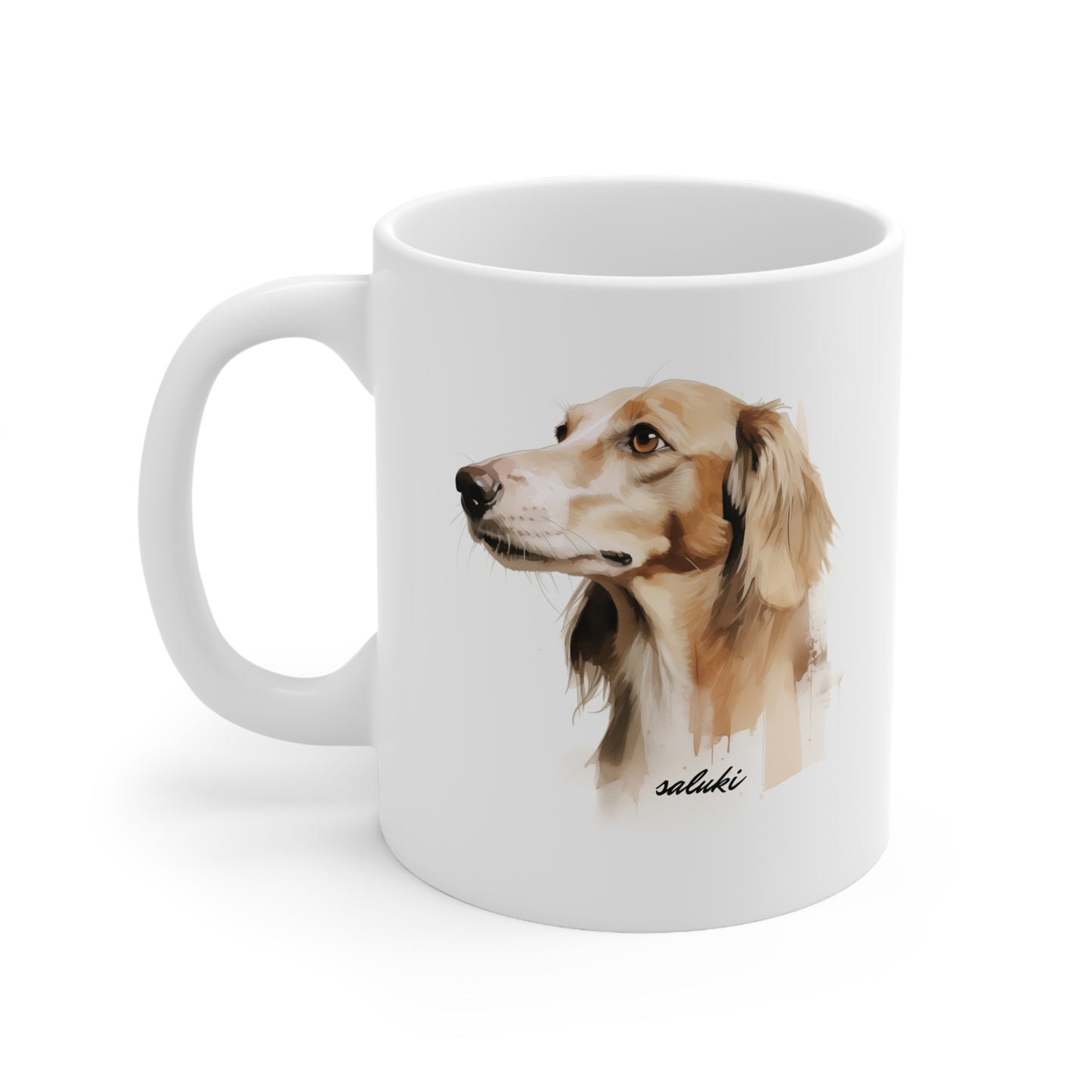 Cute Saluki Painting on a Coffee Cup