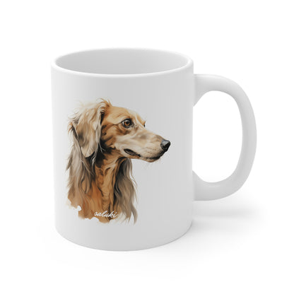 Cute Saluki Painting on a Coffee Cup