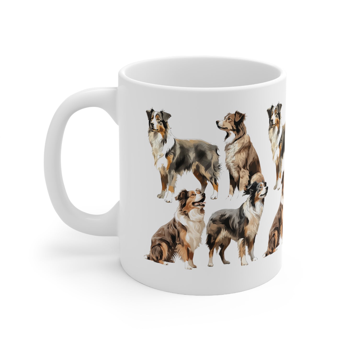 Australian Shepherd White Ceramic Mug