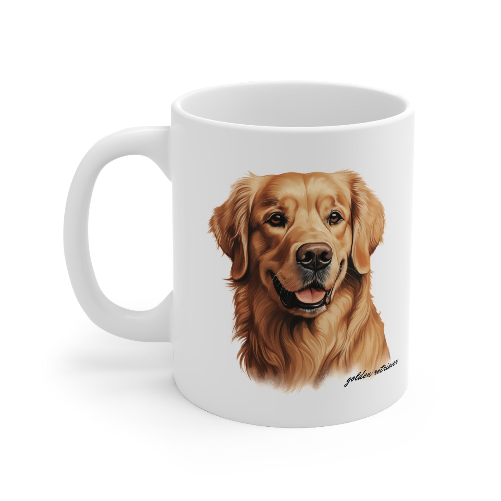 Golden Retriever White Mug