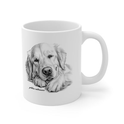 Golden Retriever White Mug