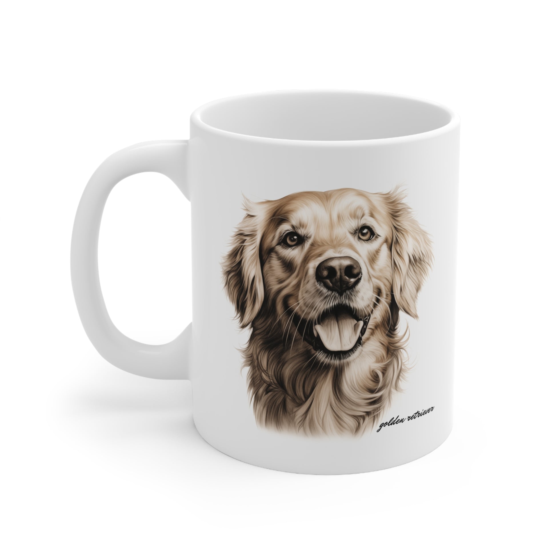 Golden Retriever White Mug