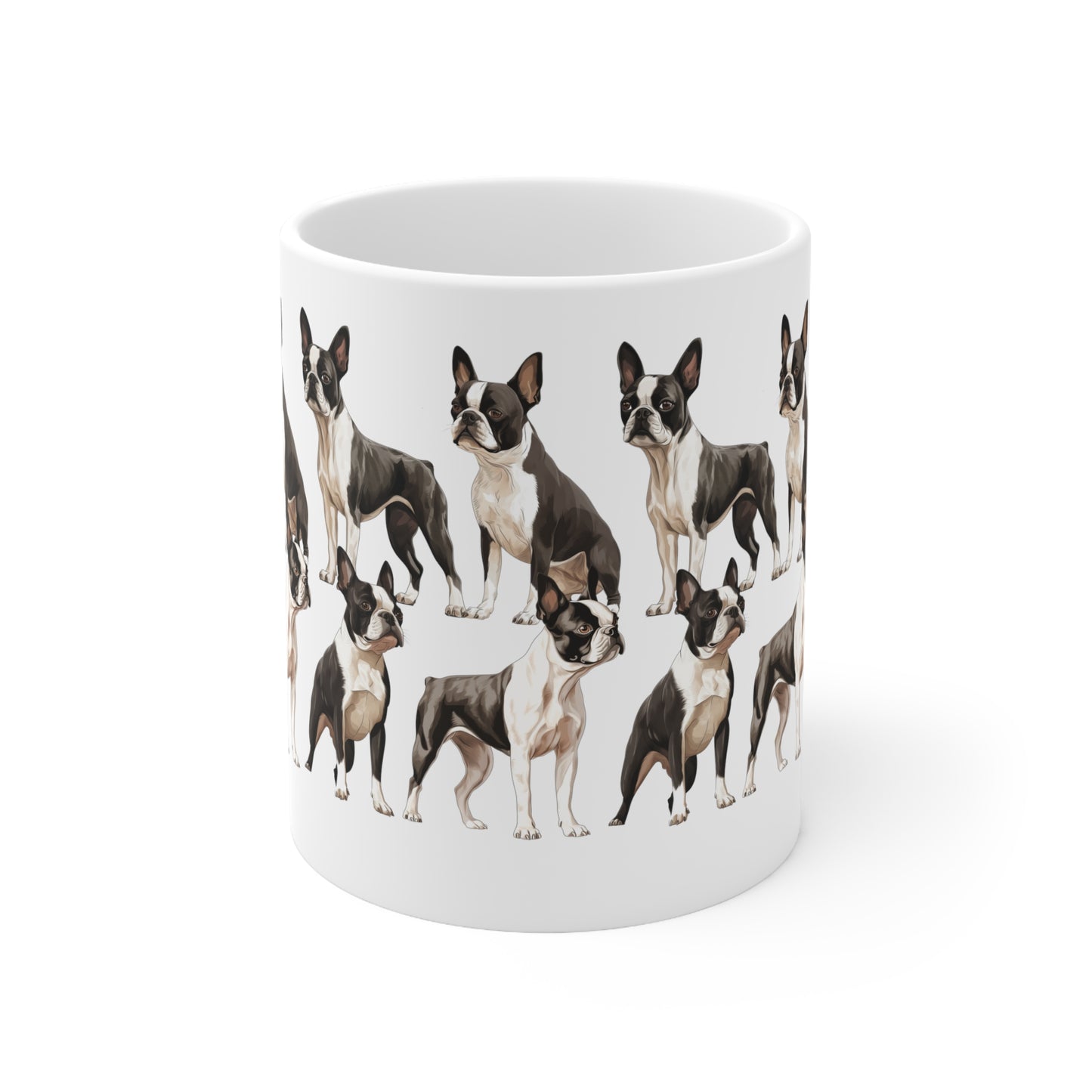 Multiple Boston Terrier on a mug printed image