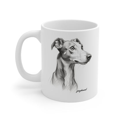 Beautiful Greyhound Mug Print