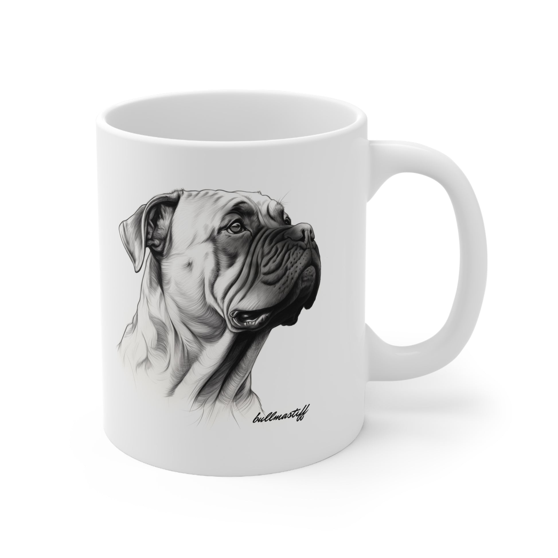 Cute Bullmastiff  on a Mug Print