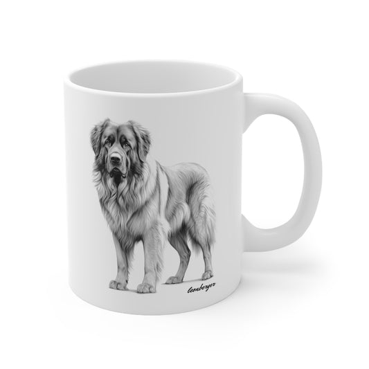 Beautiful Leonberger Printed on a White Mug