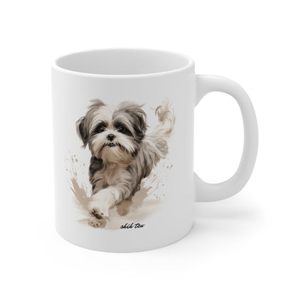 Cute Shih Tzu White Mug Designed Print