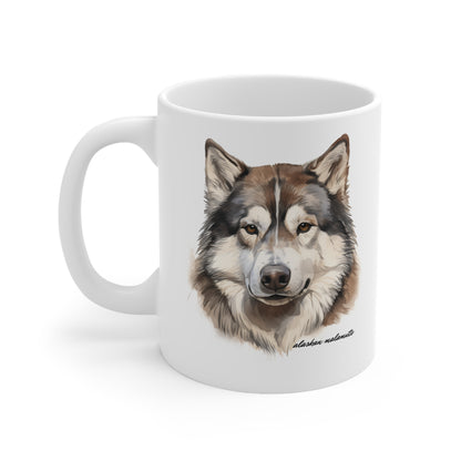 Alaskan Malamute White Ceramic Mug