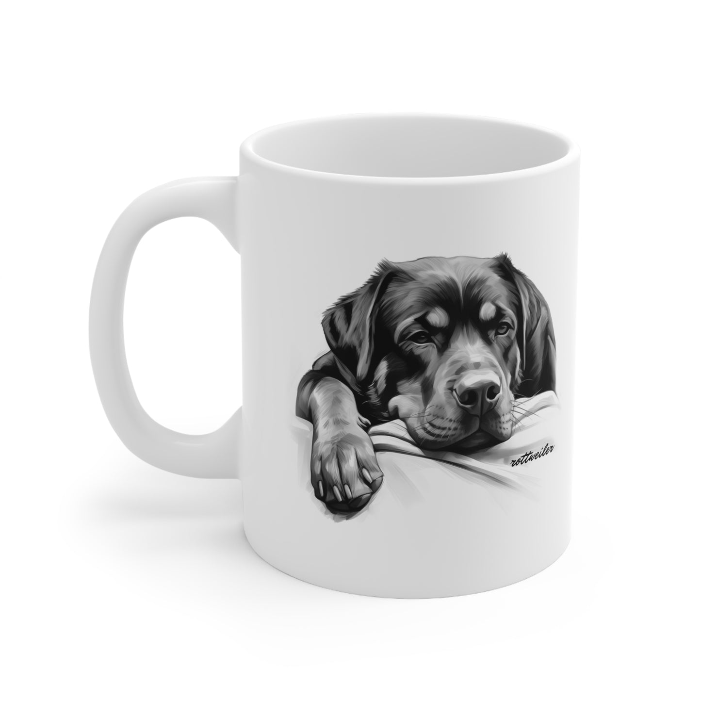 Rottweiler Printed Art on a Mug