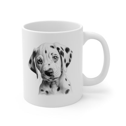 Beautiful puppy Dalmatian Art on a mug