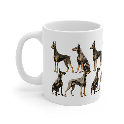 Multiple Doberman Print on a mug