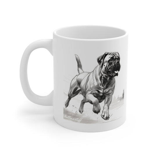 Cute Bullmastiff  on a Mug Print