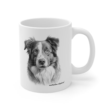 Australian Shepherd White Ceramic Mug