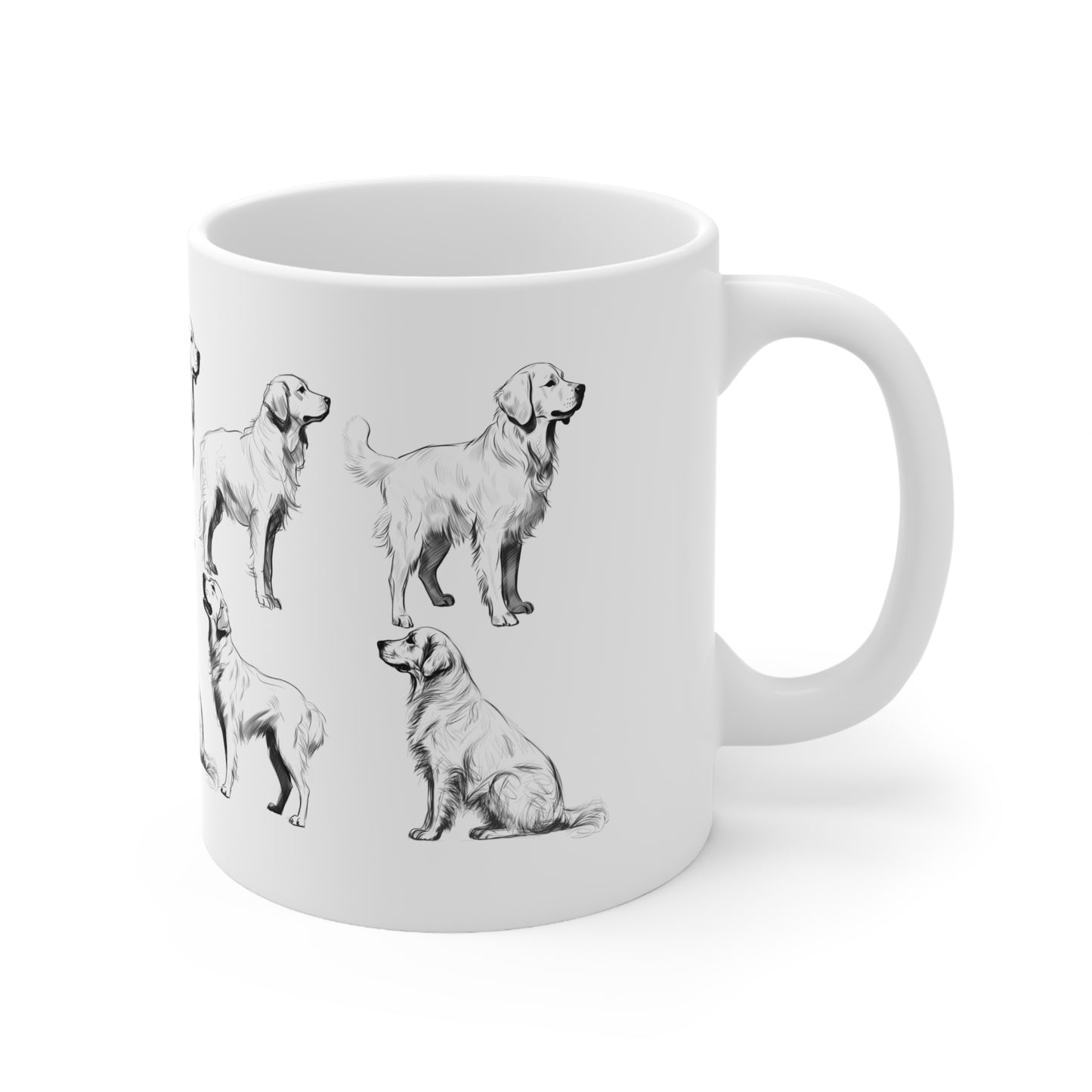 Golden Retriever White Mug