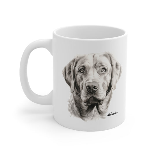 Beautiful Labrador Printed on a White Mug