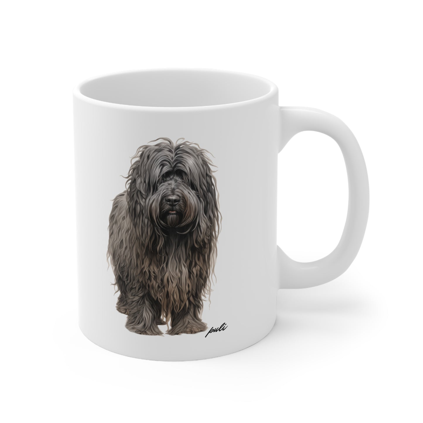 Beautiful Print of Puli Dog on a Mug