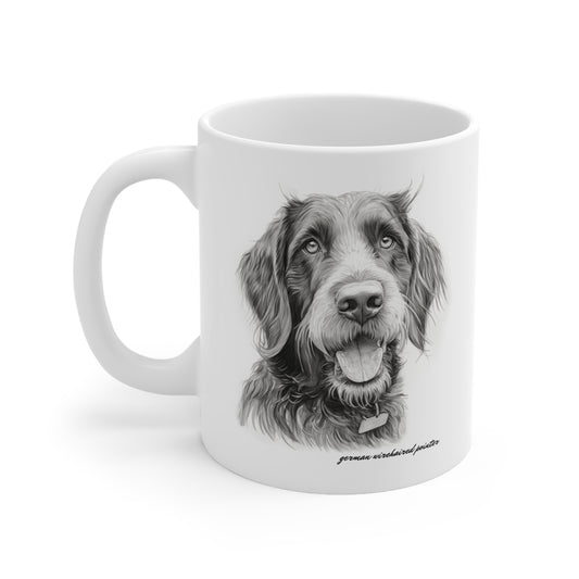 German Wirehaired Pointer White Mug