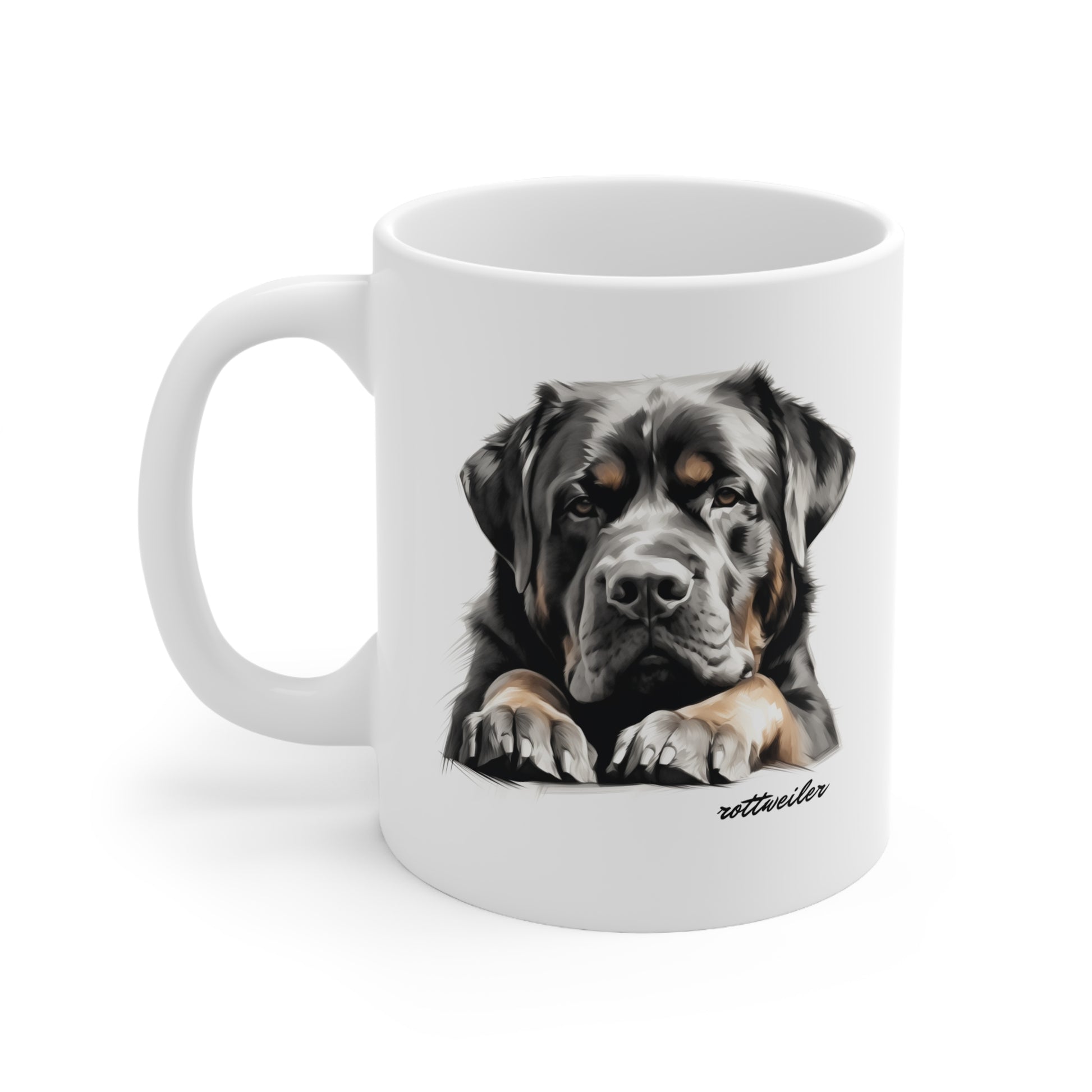 Rottweiler Printed Art on a Mug