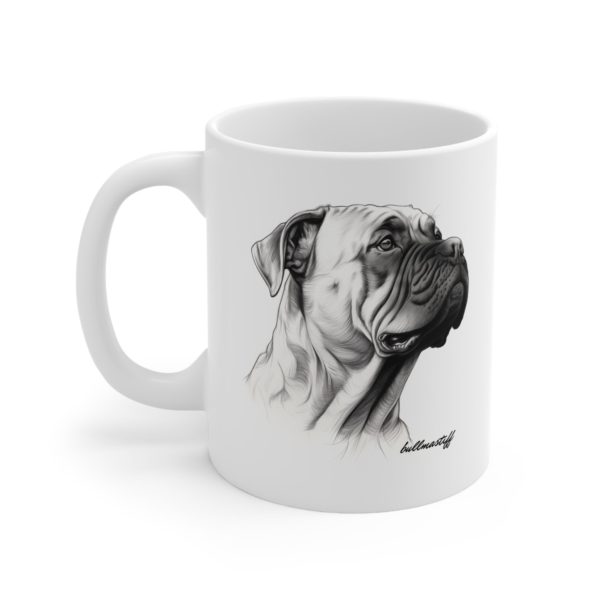 Cute Bullmastiff  on a Mug Print