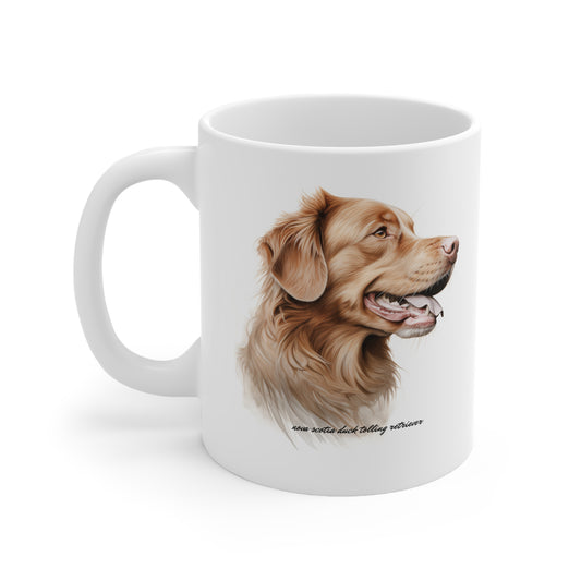 Cute Nova Scotia Dog Printed on a Mug