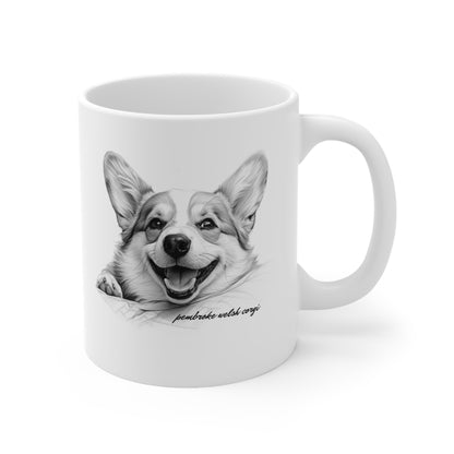 Cute Pembroke Welsh Corgi Printed on a Mug