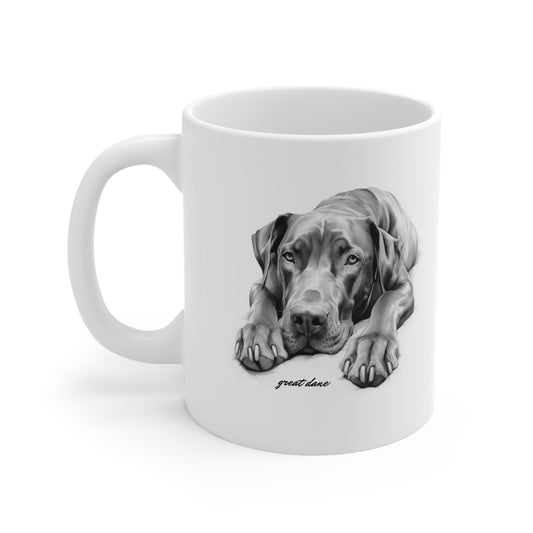 Beautiful Great Dane White Mug Print