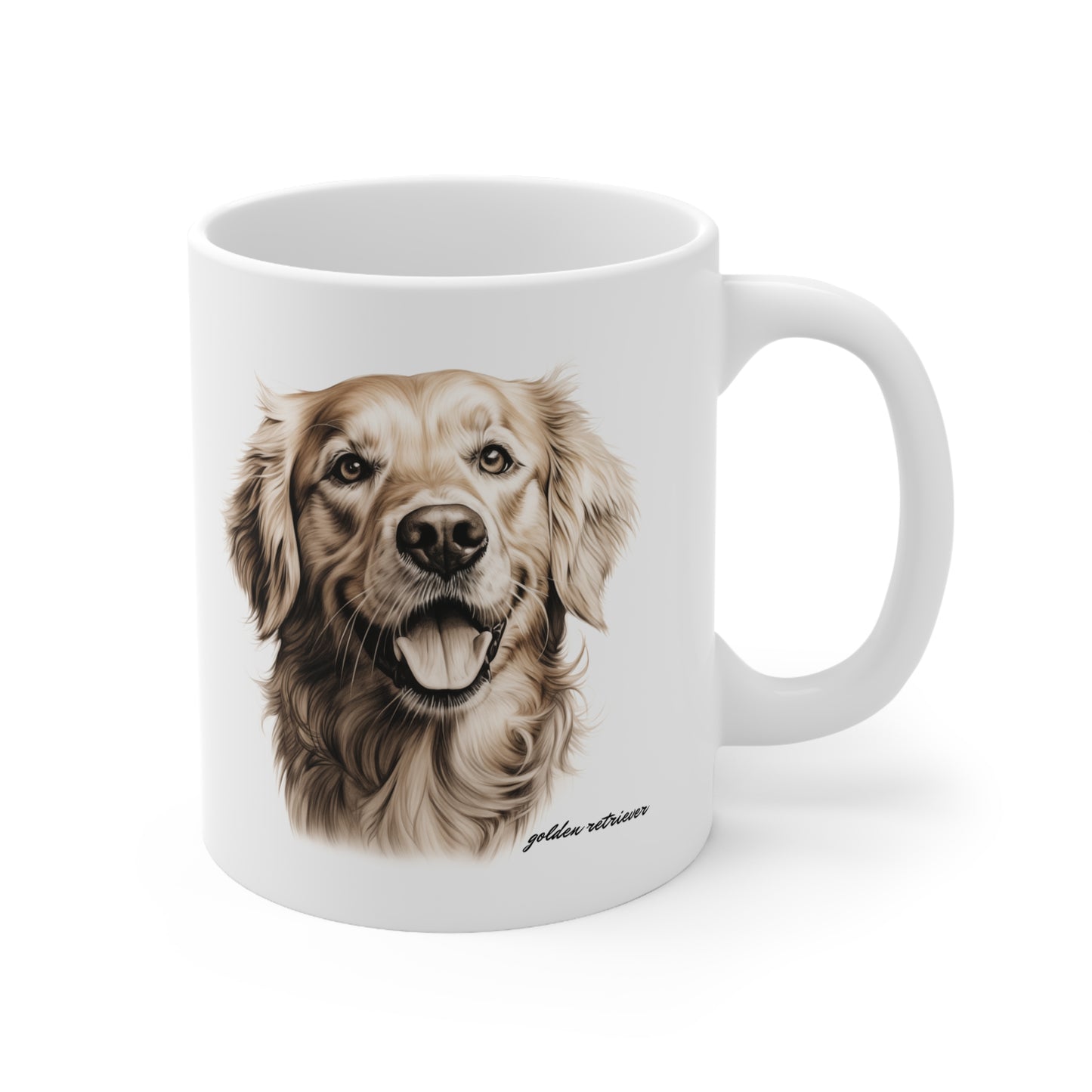 Golden Retriever White Mug