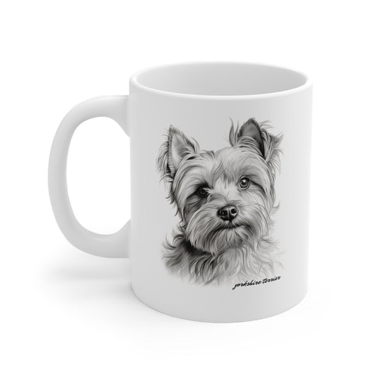 Cute Yorkshire Terrier Design Printed on a Mug