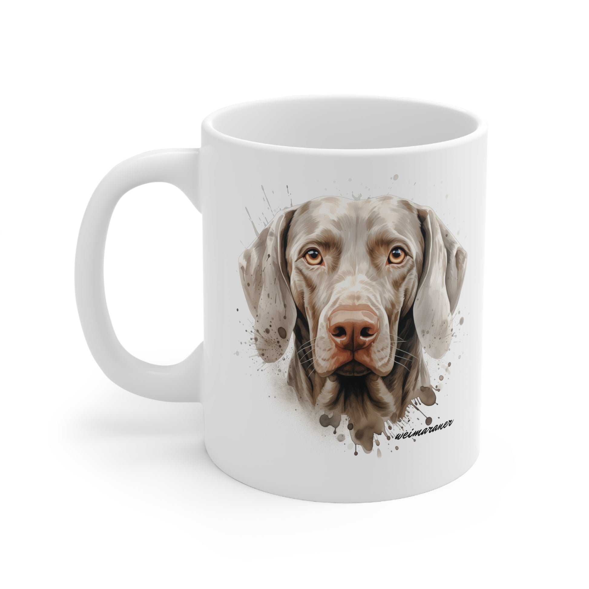 Beautiful Weimaraner Art Printed on a Mug