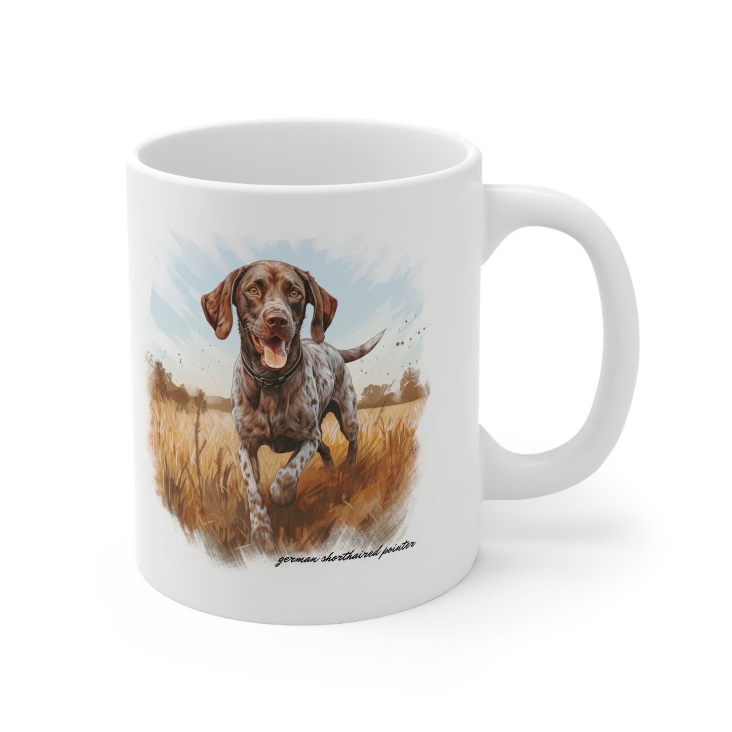 German Shorthair Pointer White Mug Print