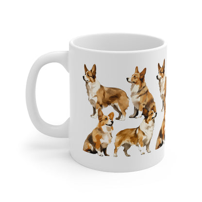 Cute Pembroke Welsh Corgi Printed on a Mug