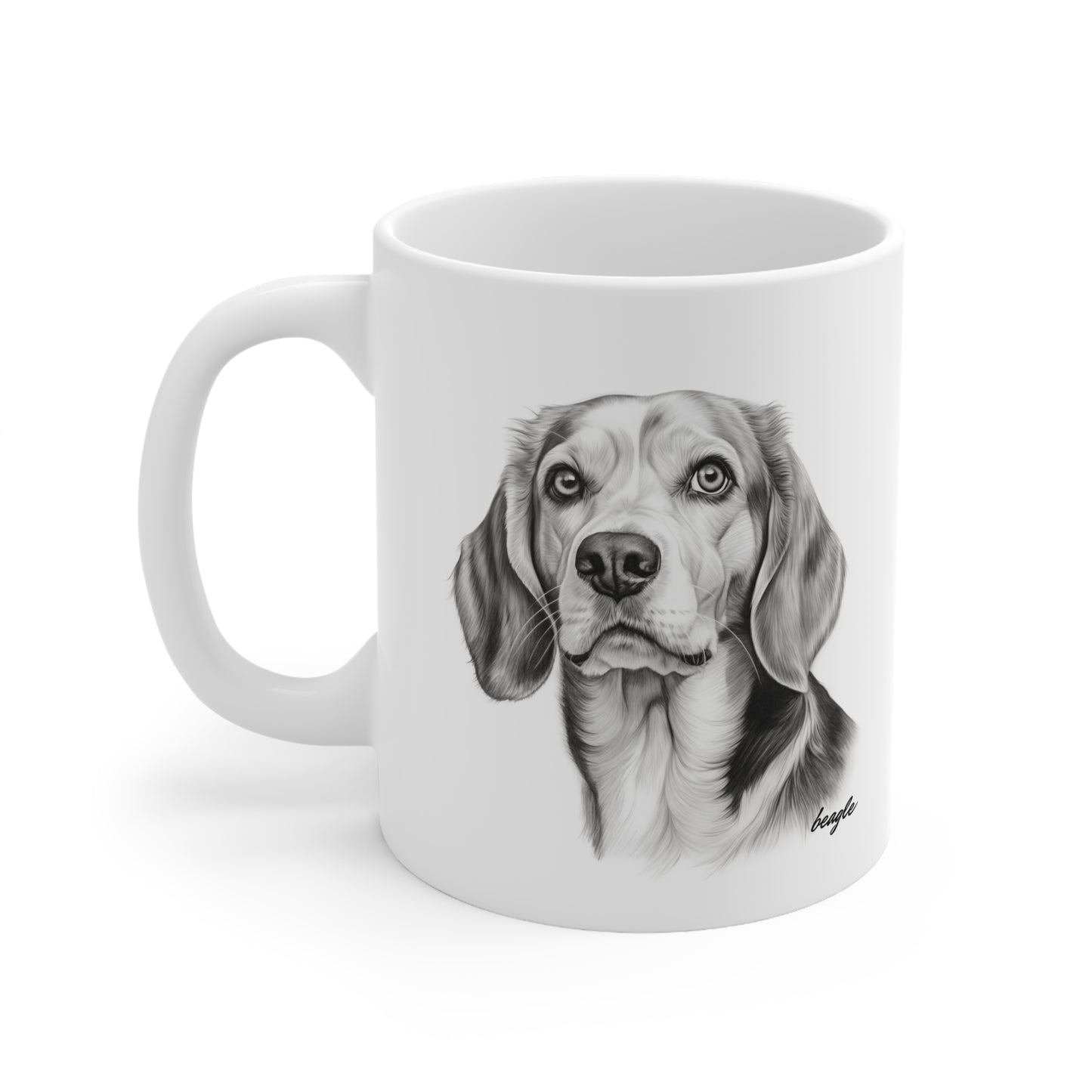 Mug with a Realistic Beagle Print