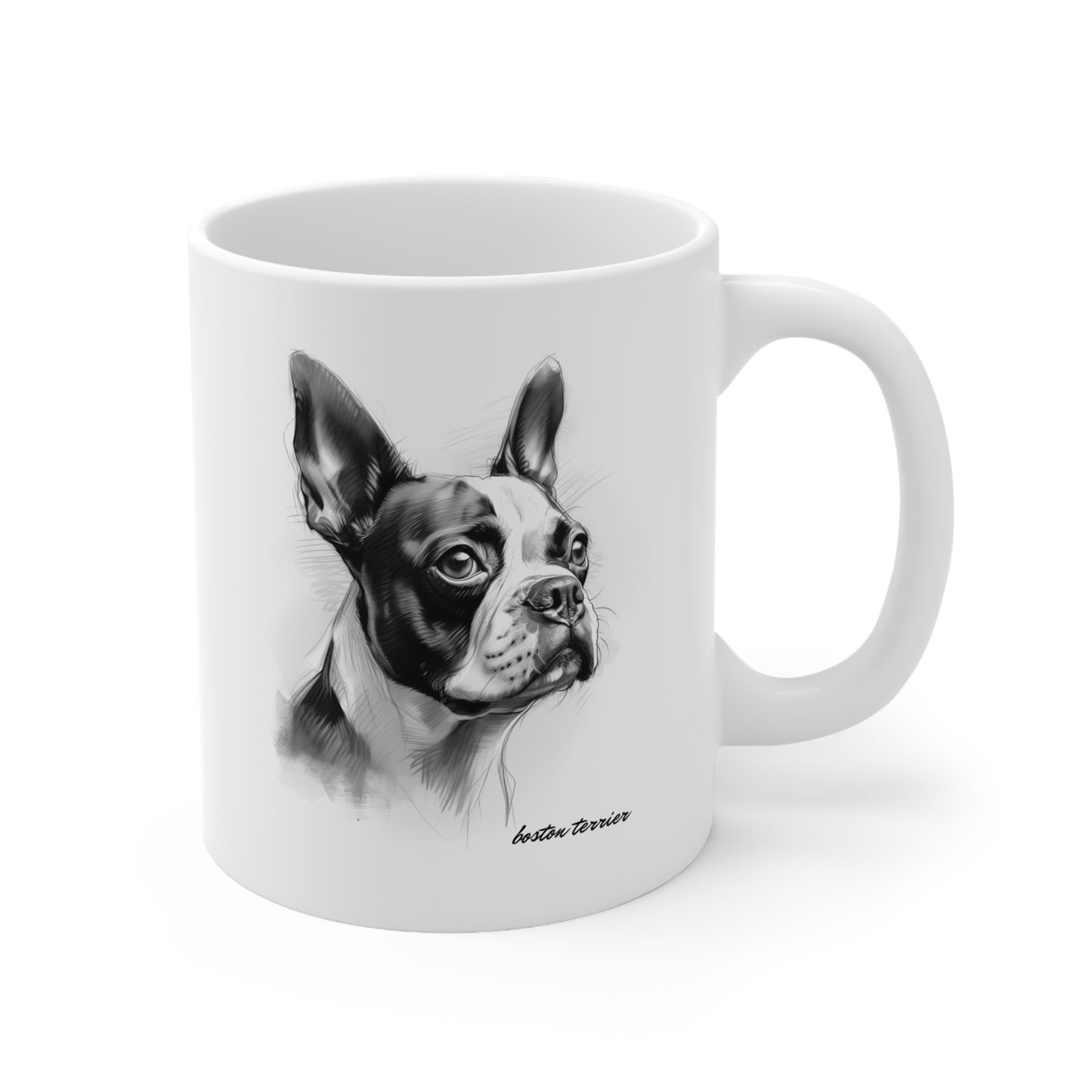 Boston Terrier on a mug printed image